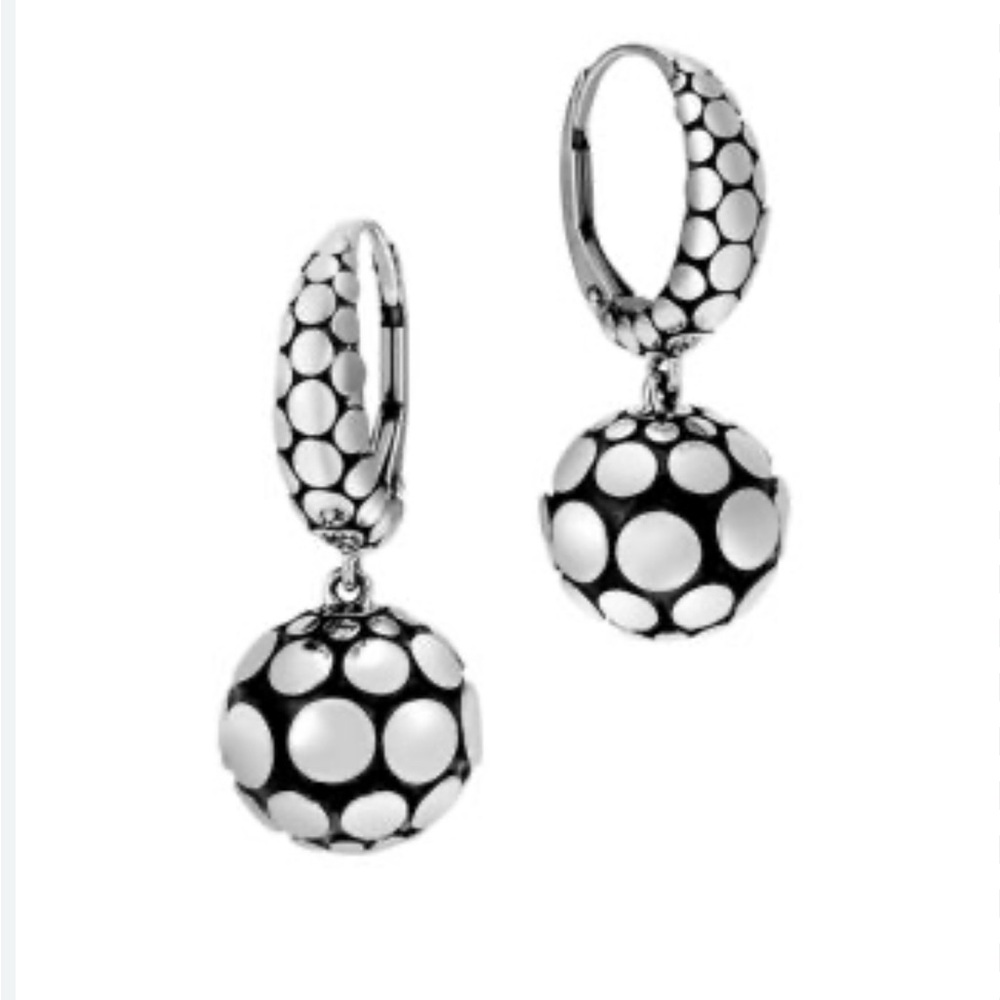 John Hardy sterling ball drop earrings